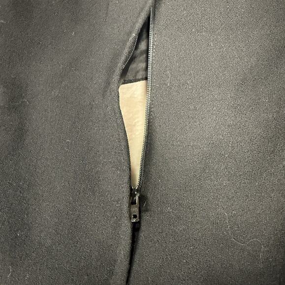 VTG BRUCE OLDFIELD Black Sheath Midi Dress Smocked Wool Size US 8 UK 10 England - Picture 8 of 11